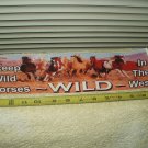 keep horses wild in the west full color vinyl sticker 13.5" w x 4" t