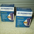 us diagnostics 30g universal lancets 2 boxes of 100 200 total exp 05/15/2023