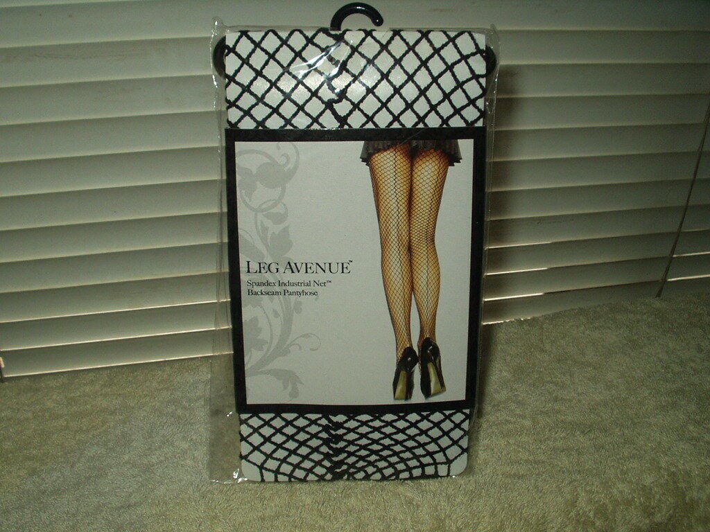 leg avenue spandex backseam pantyhose black #9076 1 size 90-160 pounds