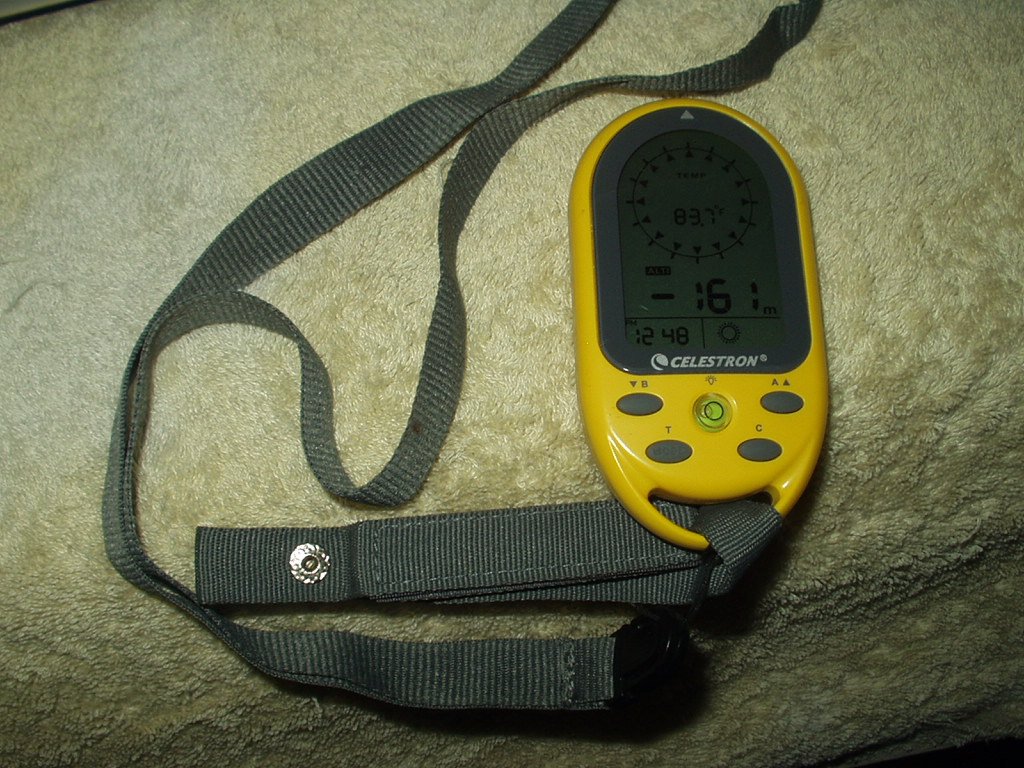 celestron trekGuide # 48002 yellow digital compass altitude barometer temperature