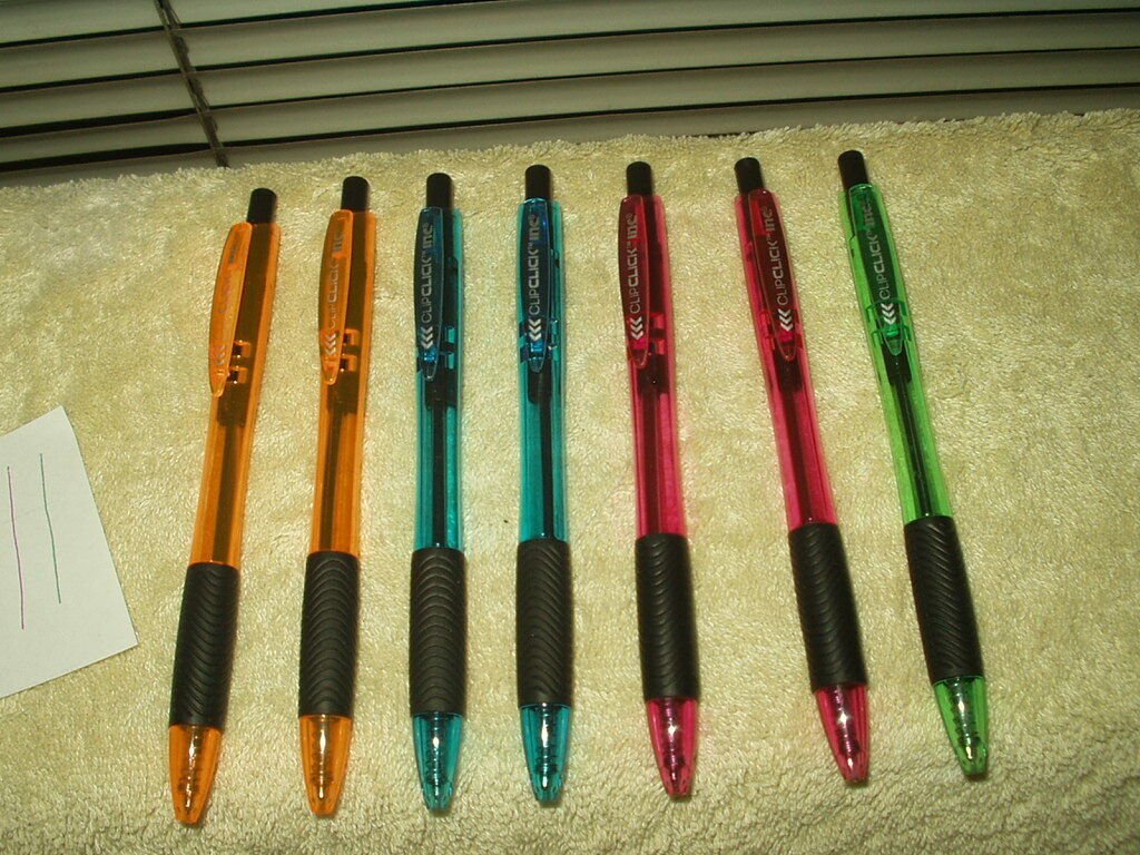 inc clipclick pens lot of 7 each new out of the box