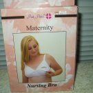 maternity nursing bra white 38b 60% cotton 40% polyester wirefree