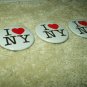 vtg i love ny new york pin set of 3 approx 1.4" round