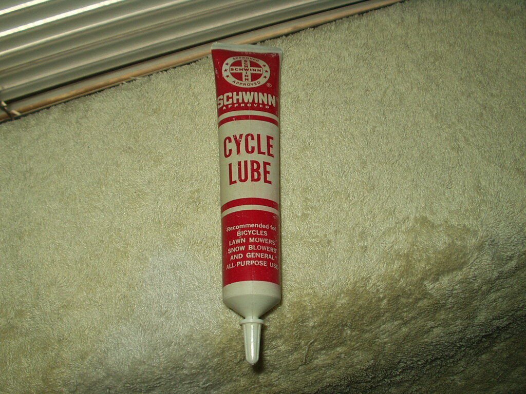 vtg schwinn cycle lube white multi-purpose grease 1.6 oz tube water resistant