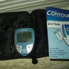 bayer ascensia contour glucose monitor / meter # 7151b & case + manuals