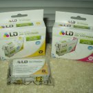 ld-t127320 magenta ink cartridge epson stylus & workforce printers + ld-t127420 yellow lot of 2