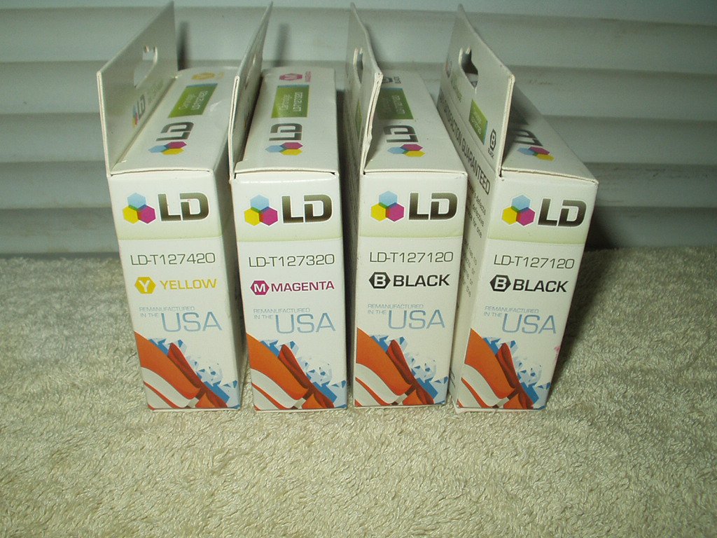 epson stylus workforce ld ink cartridges lot of 4 2 # ld-t127120 1 # ld ...