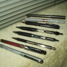 used pens & beifa mechanical pencil lot of 8 uniball, m & g, zebra