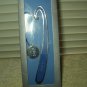 sacchi happiness bookmark blue & silver 5" long w/ good luck / fortune 3" tassel