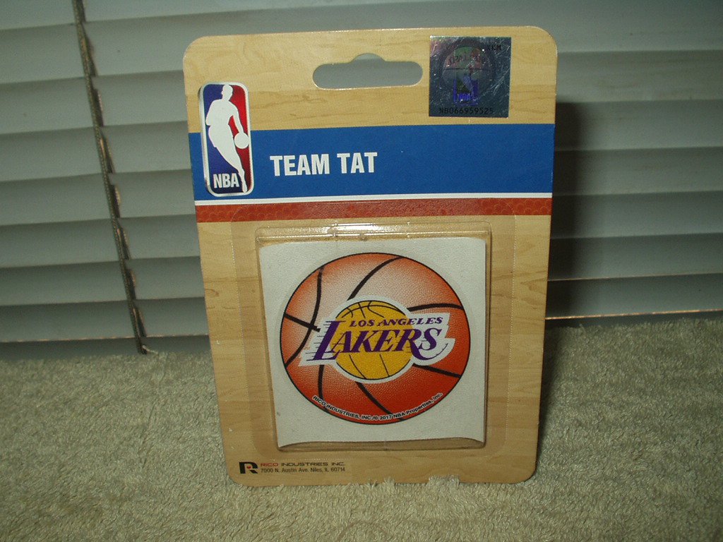 los angeles lakers temporary tatoo official nba team tat 1 each