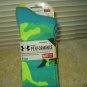 under armour women's performance md socks 1 pair 7-10.5 size teal & green
