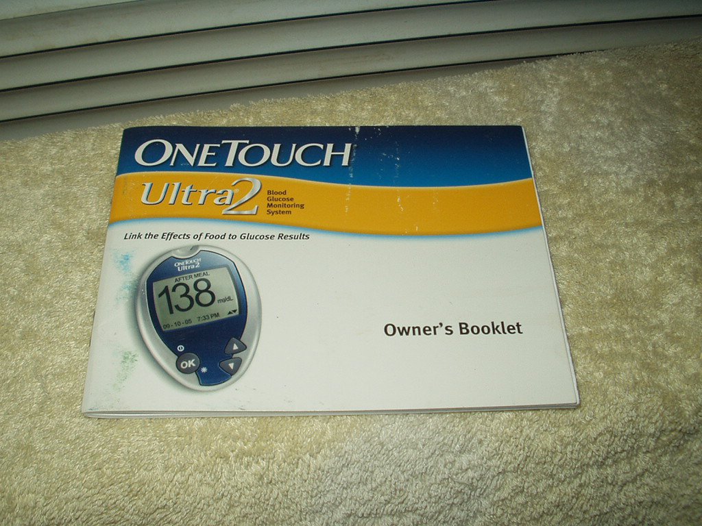 onetouch ultra2 ultra 2 glucose meter / monitor "manual" only in english