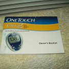 onetouch ultra2 ultra 2 glucose meter / monitor "manual" only in english