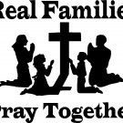 praying christian family together vinyl decal sticker