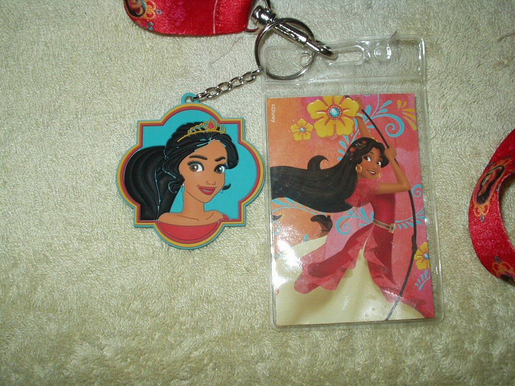 elena of avalor lanyard w/ badge holder & detachable keyring