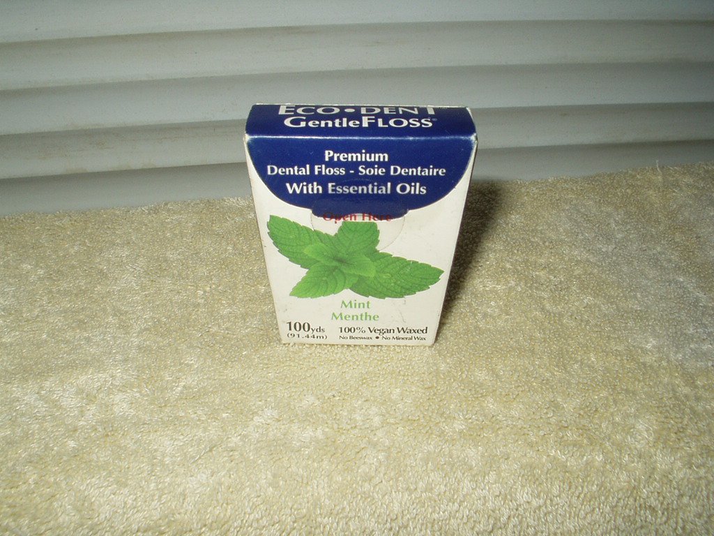 eco dent gentle dental floss premium vegan waxed mint floss sealed 100 yards