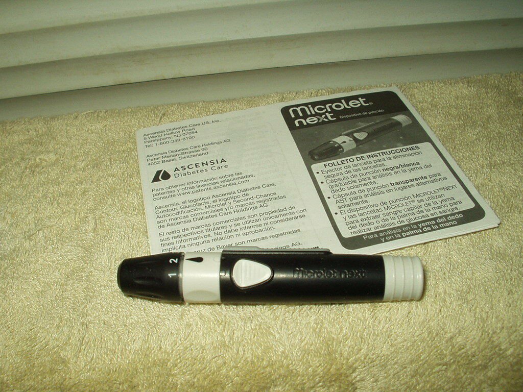 bayer microlet next lancing device & instruction insert only