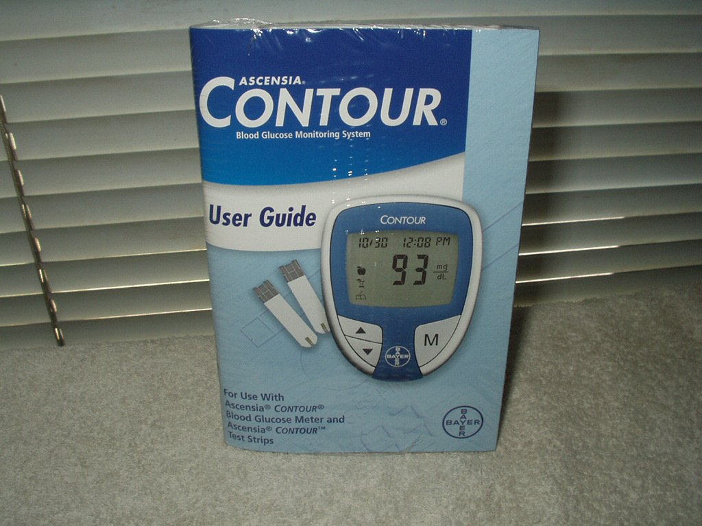 bayer ascensia contour no meter manual only english & spanish
