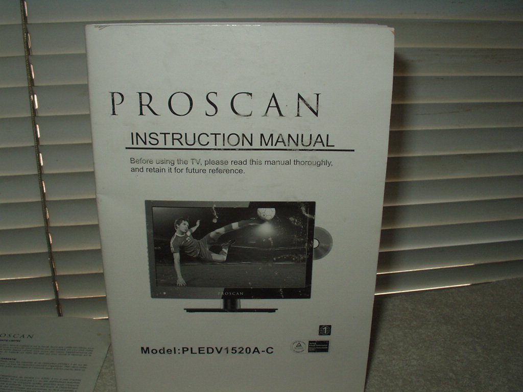 proscan tv dvd manual for model # PLEDV1520A-C in english & french