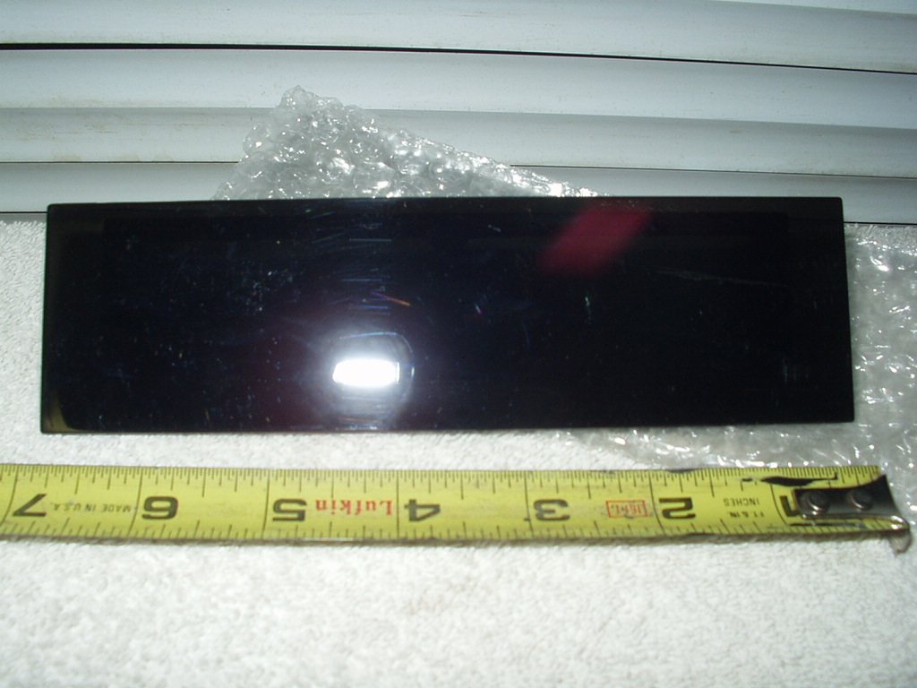 welder style glasses 7" w x 2" t x .25" thick