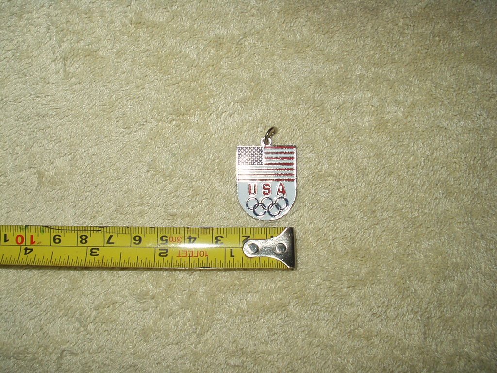 usa flag & olympics logo keyring keychain attachment no ring