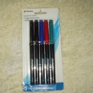 officemax permanent markers ultra fine assorted 5 ea 2-black a blue,red & green