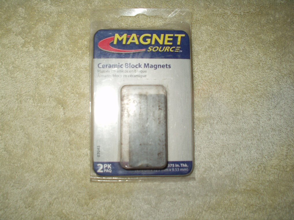 master magnetics ceramic block magnets 2 pk 1.88" L x .5" W x .38" thick