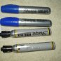 sharpie king size chisel tip markers 2 sanford black smelly & 2 new version blue.....lot of 4 used