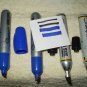 sharpie king size chisel tip markers 2 sanford black smelly & 2 new version blue.....lot of 4 used