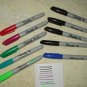 sharpie fine point markes 4 each black,1 blue,2 shades of red & 3 shades of green 10 total used
