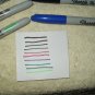 sharpie fine point markes 4 each black,1 blue,2 shades of red & 3 shades of green 10 total used