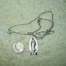 our lady of guadalupe blessed mary necklace & pendant 20" silver plated ?
