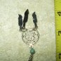 native american dream catcher indian feathers keychain keyring silver colored