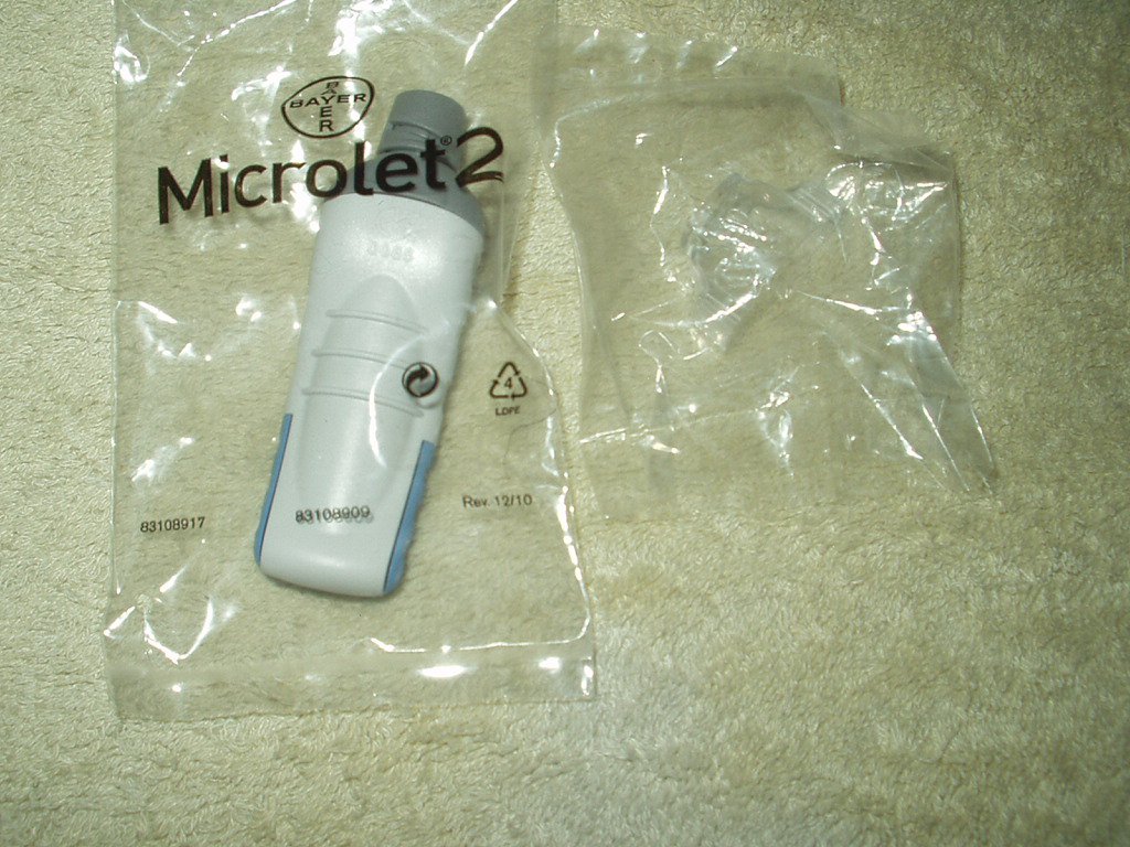 bayer microlet 2 lancing device with AST cap both sealed