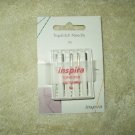 inspira topstitch sewing machine needles 5ea in sealed package 130/705 90