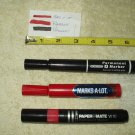 vtg marks-a-lot & papermate w10 red markers + newer black  permanent marker all chisel tip 3 total