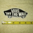 oem "vans off the wall" decal black & white 4.5" wide