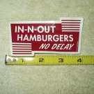 in-n-out hamburgers no delay bumper / window sticker