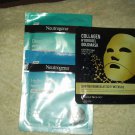 neutrogena hydrogel mask deep clean & hydro boost + masqueology goldmask lot of 3
