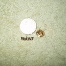 vtg brat pin brooch smaller capital letters gold tone