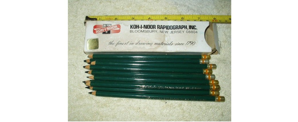 vtg KOH-I-NOOR projecto #1550 green drawing pencils 10 each