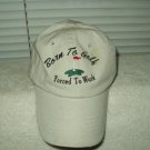 born to golf forced to work cap hat 1 size fits all embroidered unisex