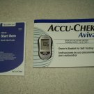 accu-chek aviva original glucose meter monitor "manual" only in english & spanish