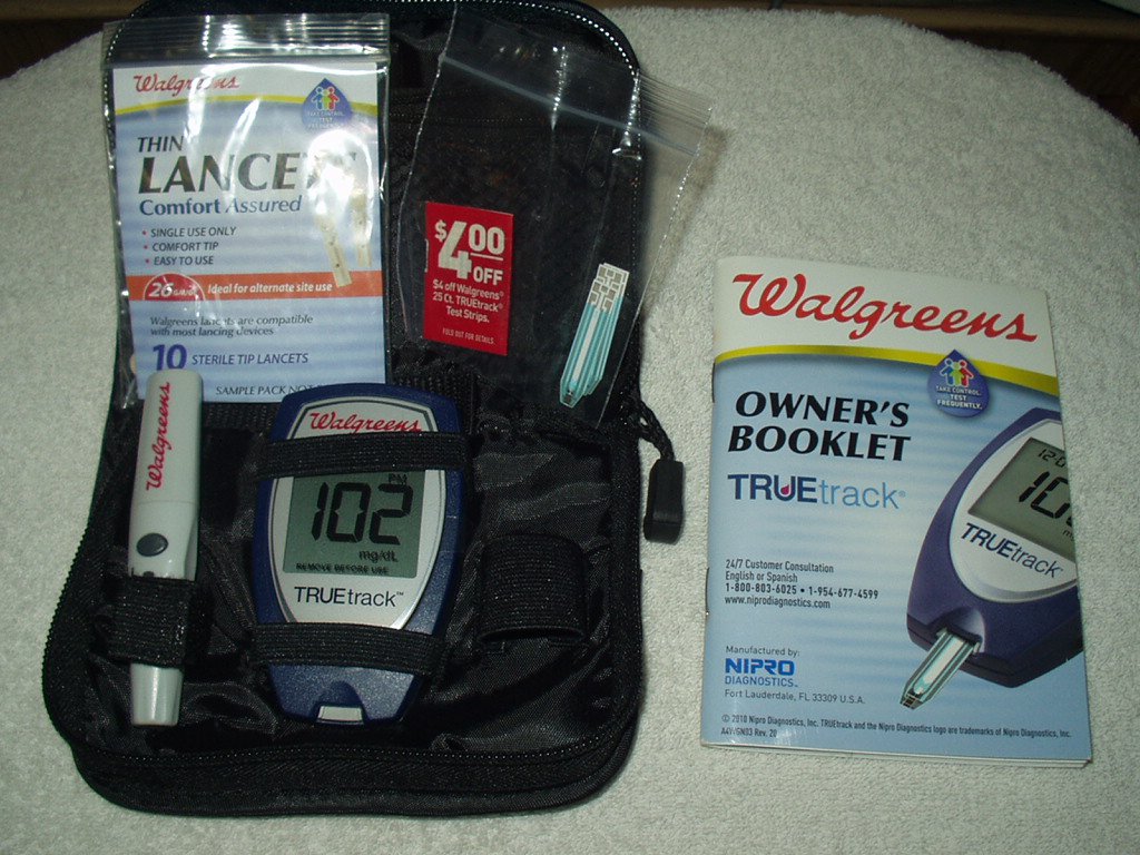 new walgreens true track glucose monitor case lancing device manual etc