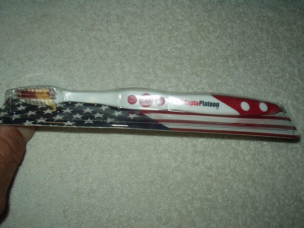 rare adoptaplatoon adopta platoon toothbrush sealed new red white & blue