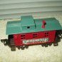 dickensville red caboose & blue passenger train car lot of 2 total