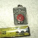 vtg jim beam bourbon no keyring embossed fine pewter keychain