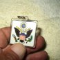 u.s. army emblem & us flag keyring keychain acrylic 1.5"