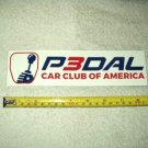 p3dal car club of america color sticker / decal defect set of 2 p3dal car club of america color sticker / decal defect set of 2