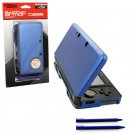 3DS - Case - Aluminum Armor Case & Dual Stylus Set - Aqua Blue (KMD)